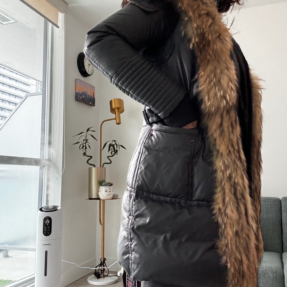 RUDSAK Black Puffer Coat with Fur Trim - Picture 5 of 5
